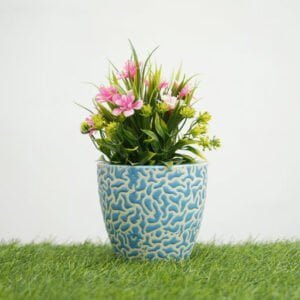 Exotic  Blue Texture Ceramic Pot