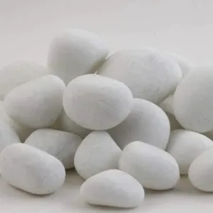 Unpolished white pebbles (1kg)