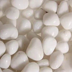Polished White Pebbles (1kg)